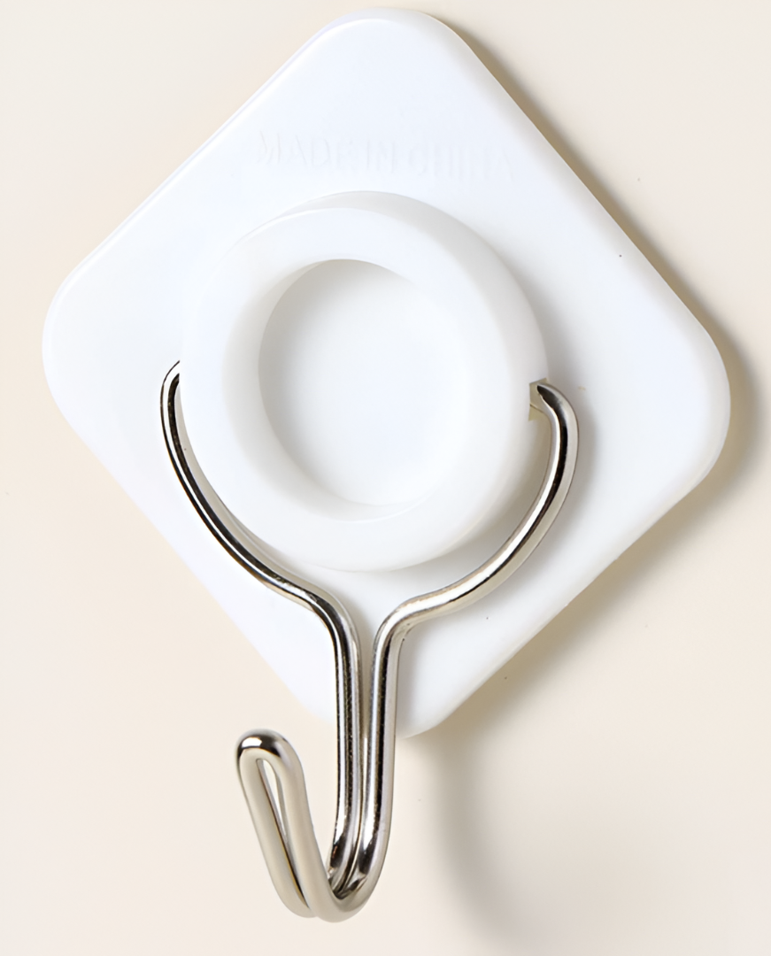 Adhesive Hooks(White) | Hold Upto - 3KGS | Pack of 8