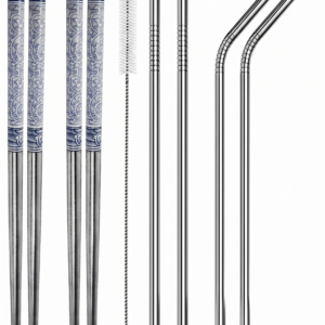 4 Chop Sticks + 5 Steel Straw