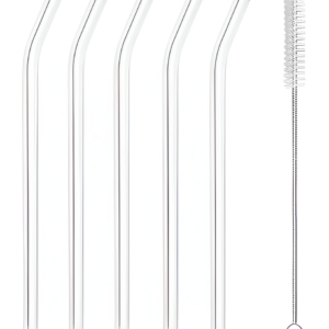 Glass Straw Transparent | Reusable – Pack of 5
