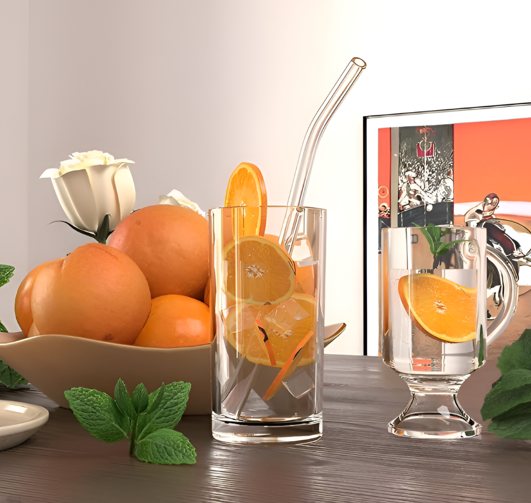 Glass Straw Transparent | Reusable - Pack of 3