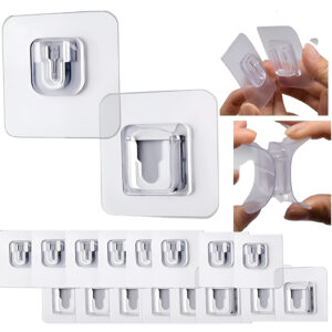 Adhesive Hooks(White) | Pack of 10