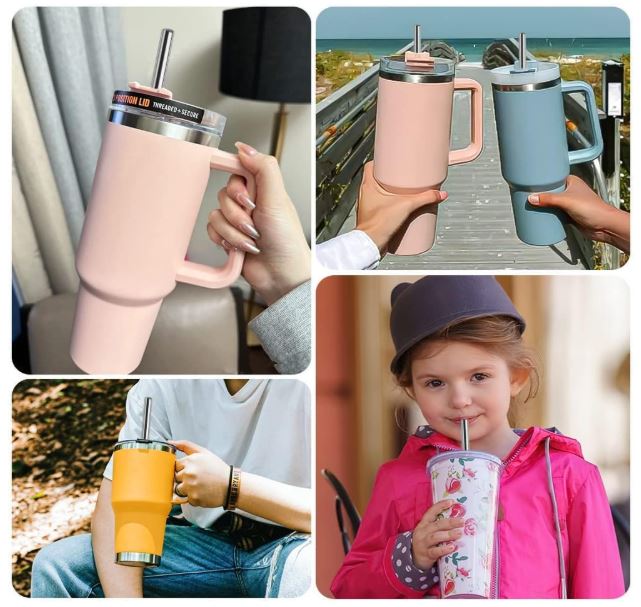 4 Steel Straw + 1 Cleaning Brush