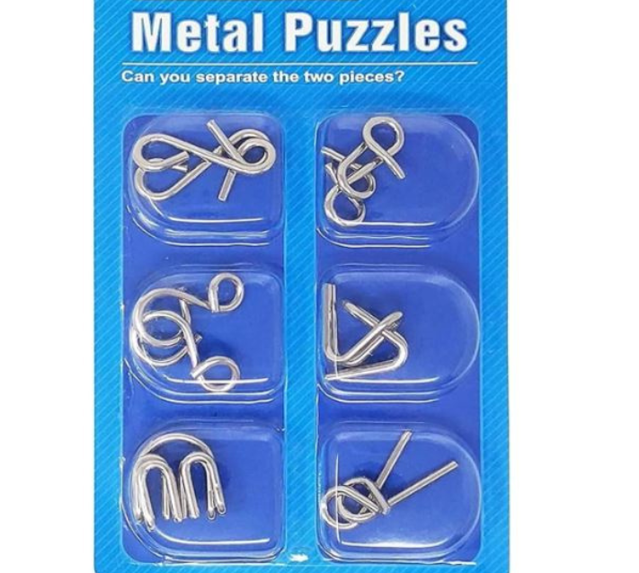 Metal Brain Twister - 6 Puzzles