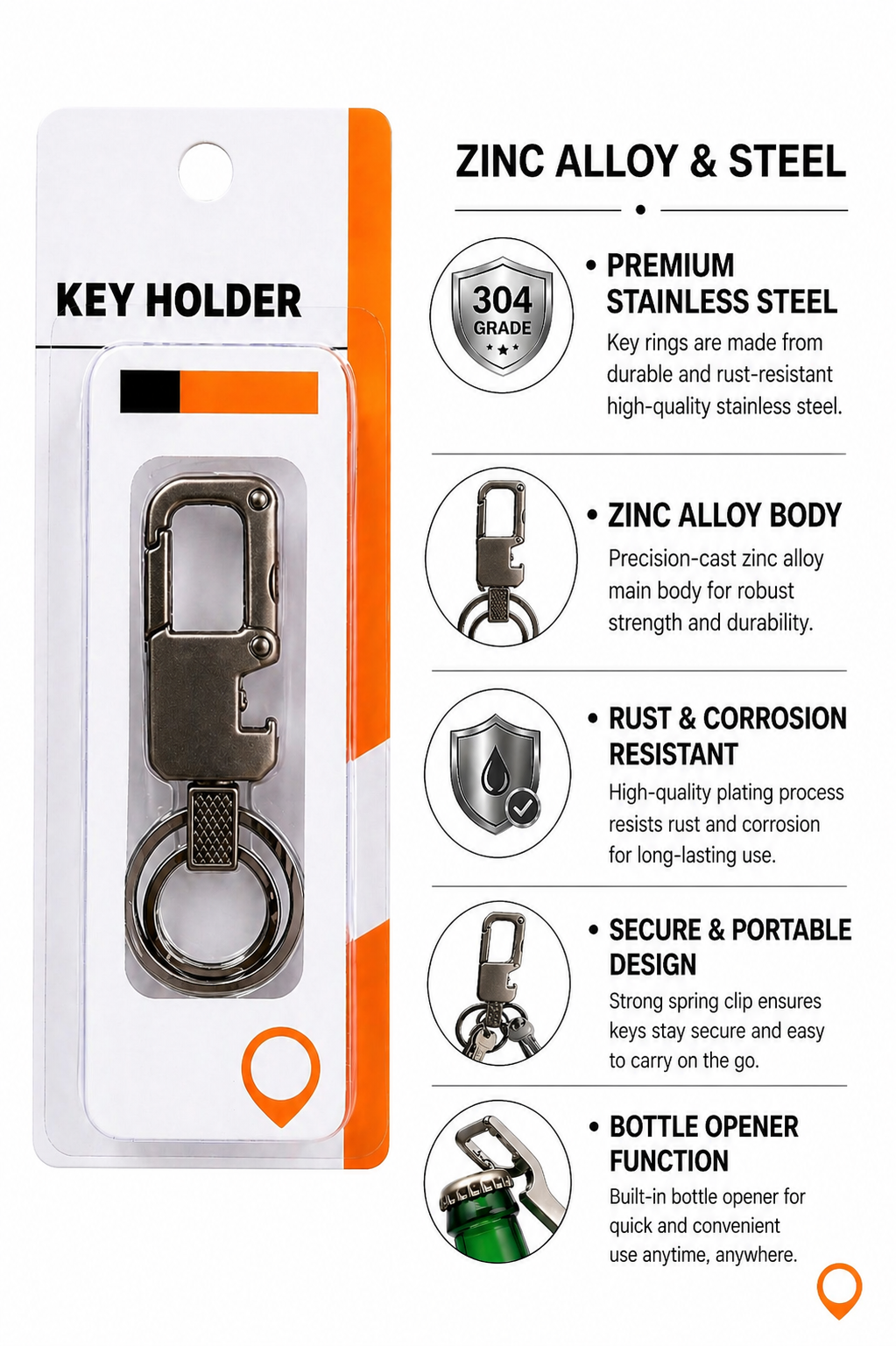 Metal Keychain(Design 5) - Pack of 1