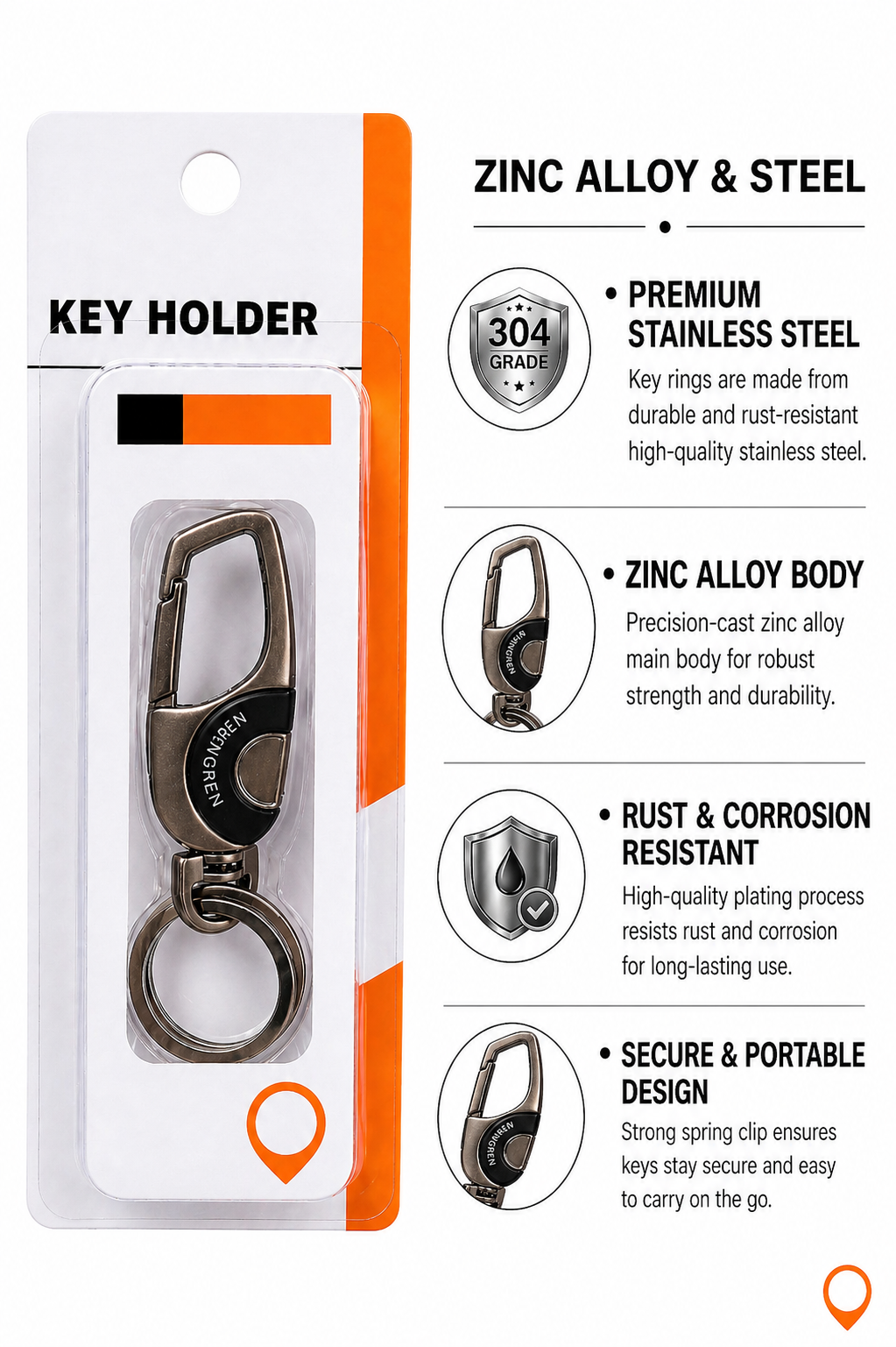Metal Keychain(Design 3) - Pack of 1