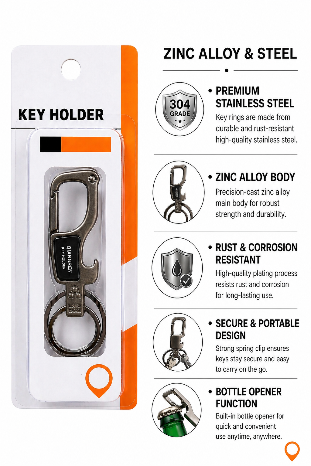 Metal Keychain(Design 9) - Pack of 1