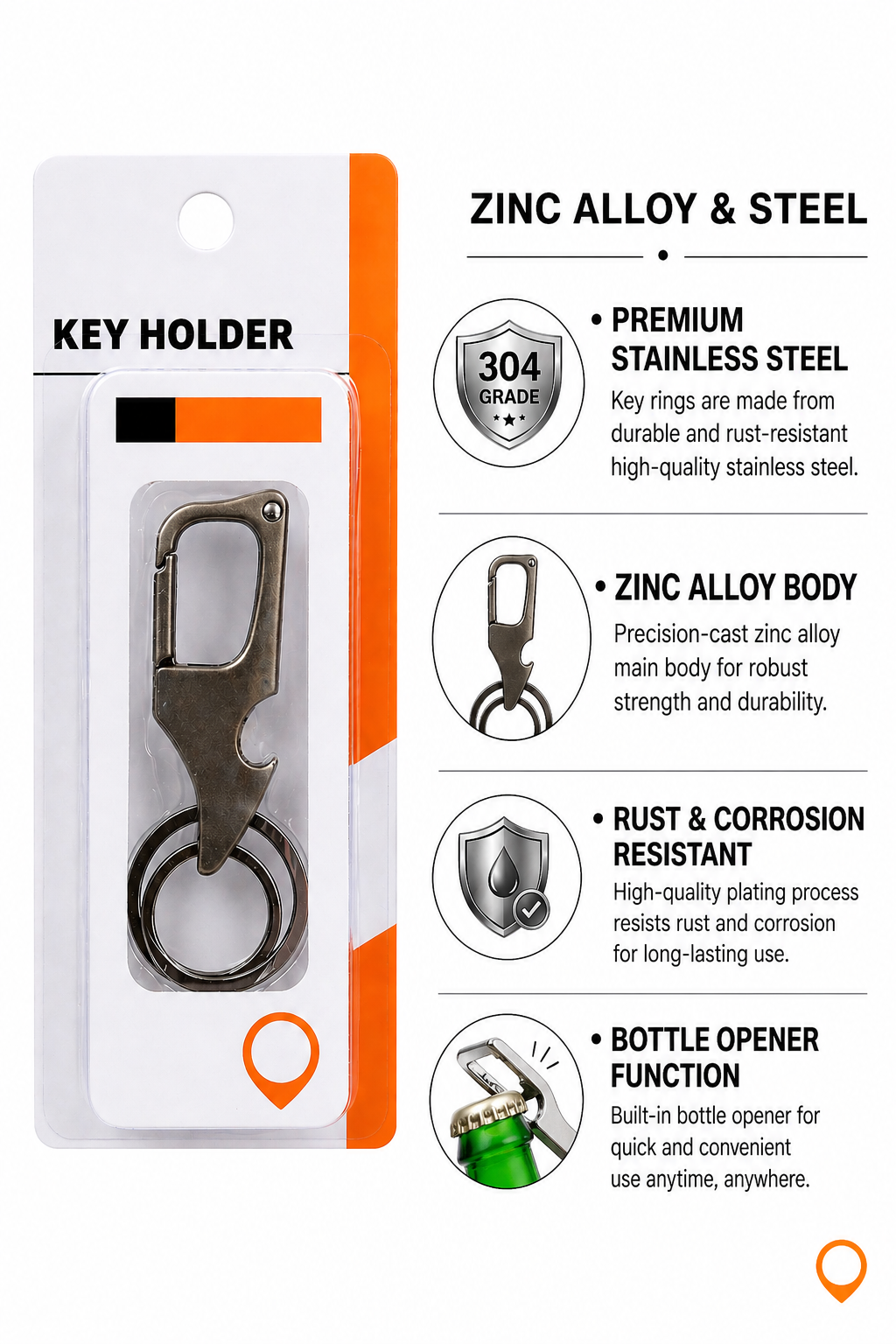 Metal Keychain(Design 4) - Pack of 1