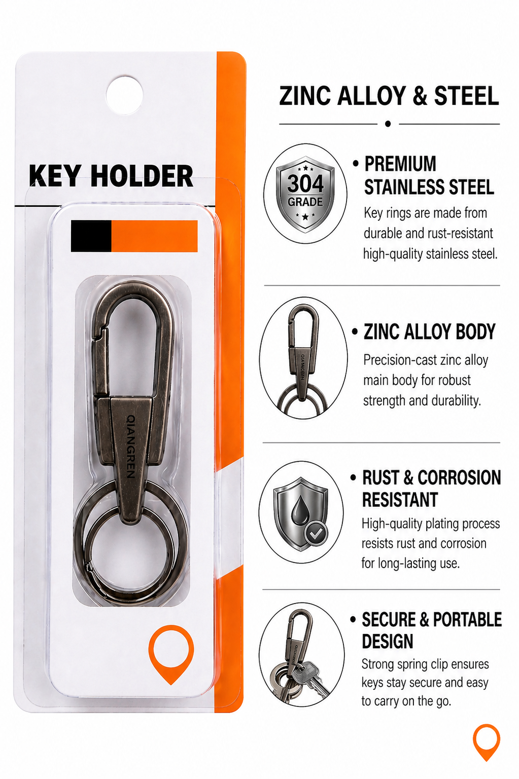 Metal Keychain(Design 8) - Pack of 1