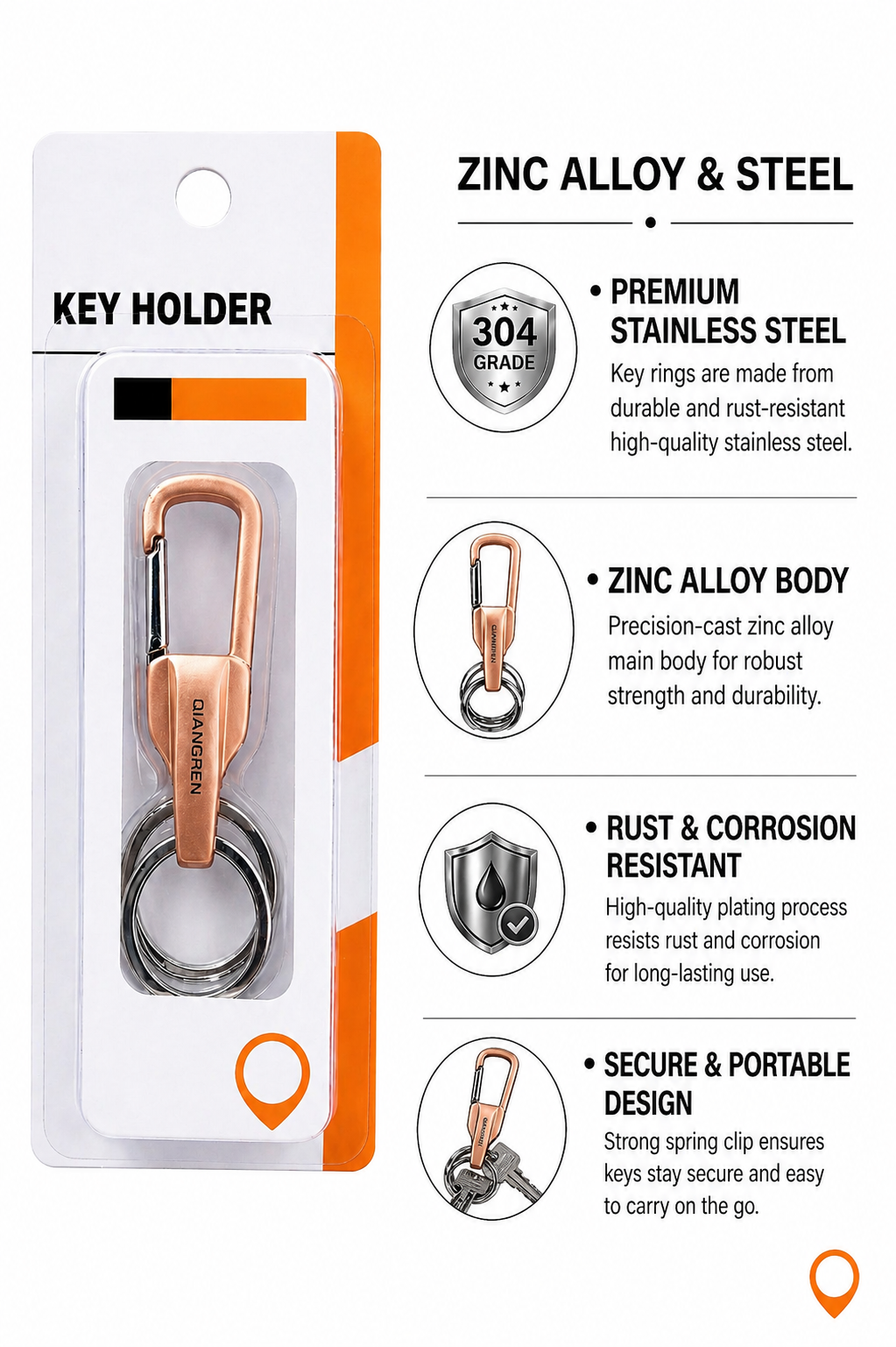 Metal Keychain(Design 7) - Pack of 1